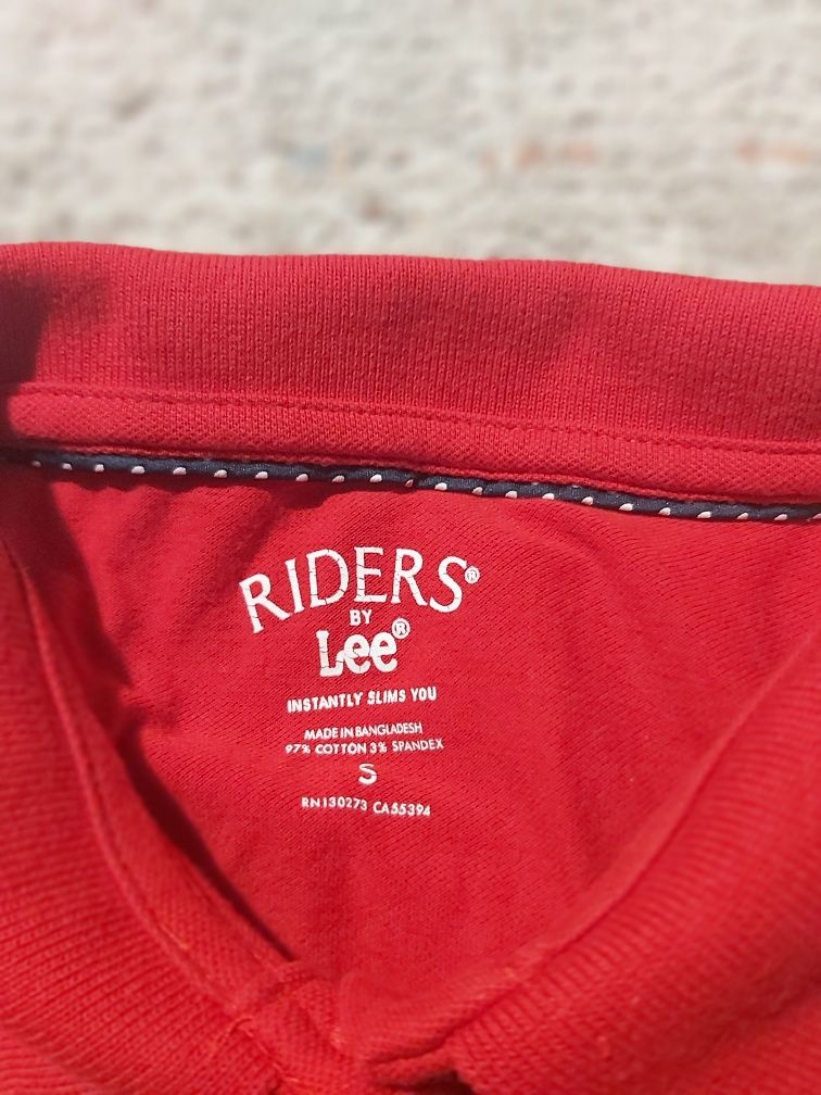 Czerwona koszulka polo tshirt riders by lee s 36
