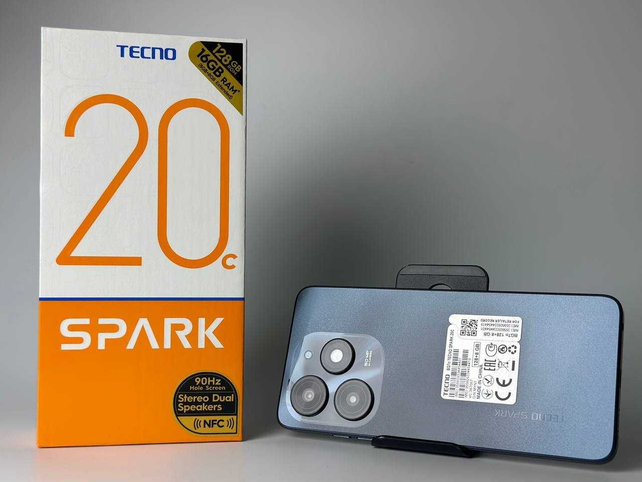 Мобільний телефон Tecno Spark 20C 8/128GB NFC Black Смартфон Купити