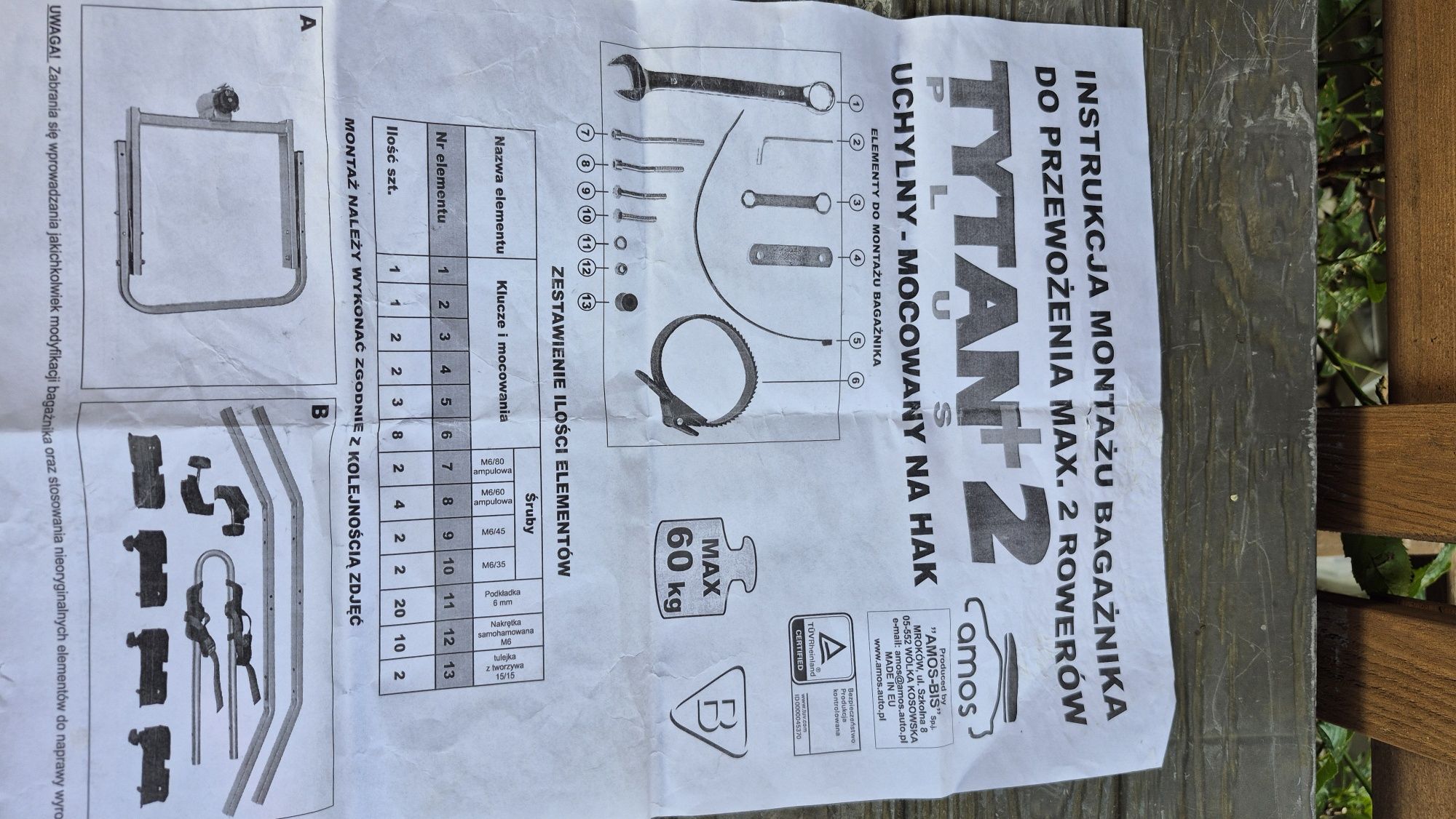 Bagażnik rowerowy na hak
