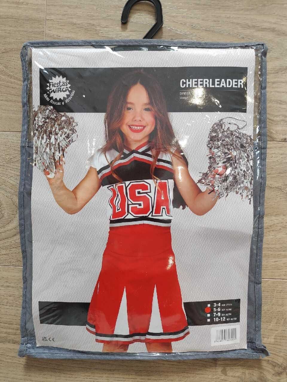 Strój dziecięcy cheerleaderka dziewczynki przebranie kostium 110-115cm