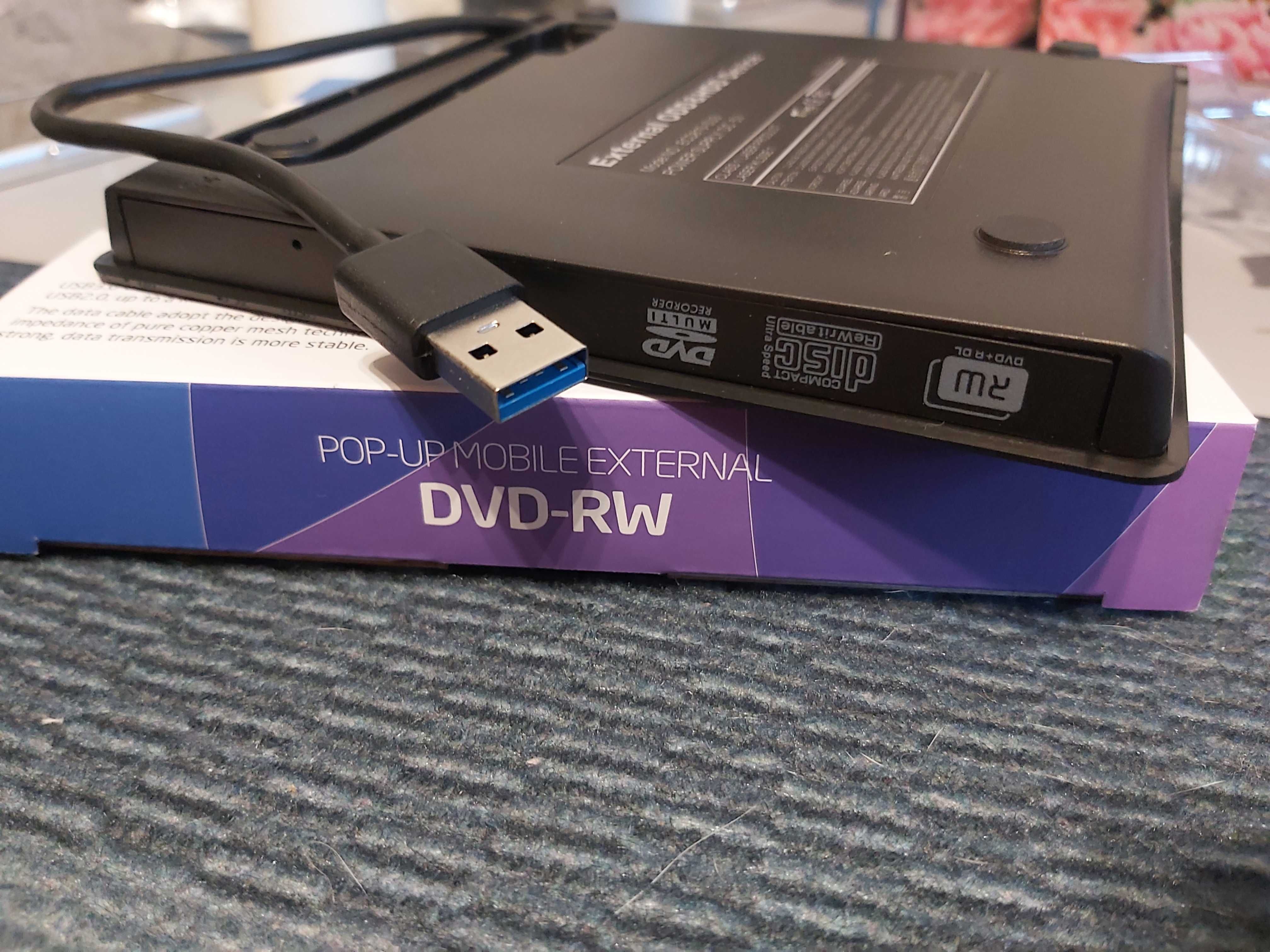 Nagrywarka DVD -RV CD-ROM zewnętrzna ultra slim usb 3.0 box model nowy