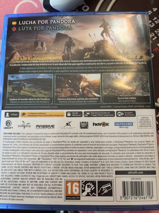 Avatar frontiers of pandora  ps5