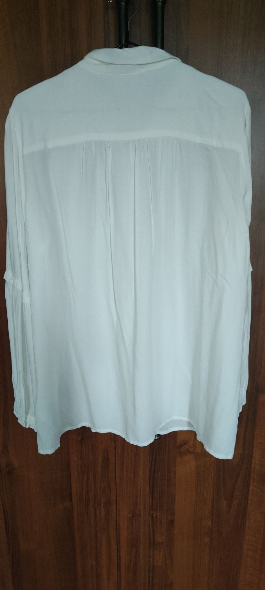 Bluzka koszulowa biała/śmietankowa r.44 esmara