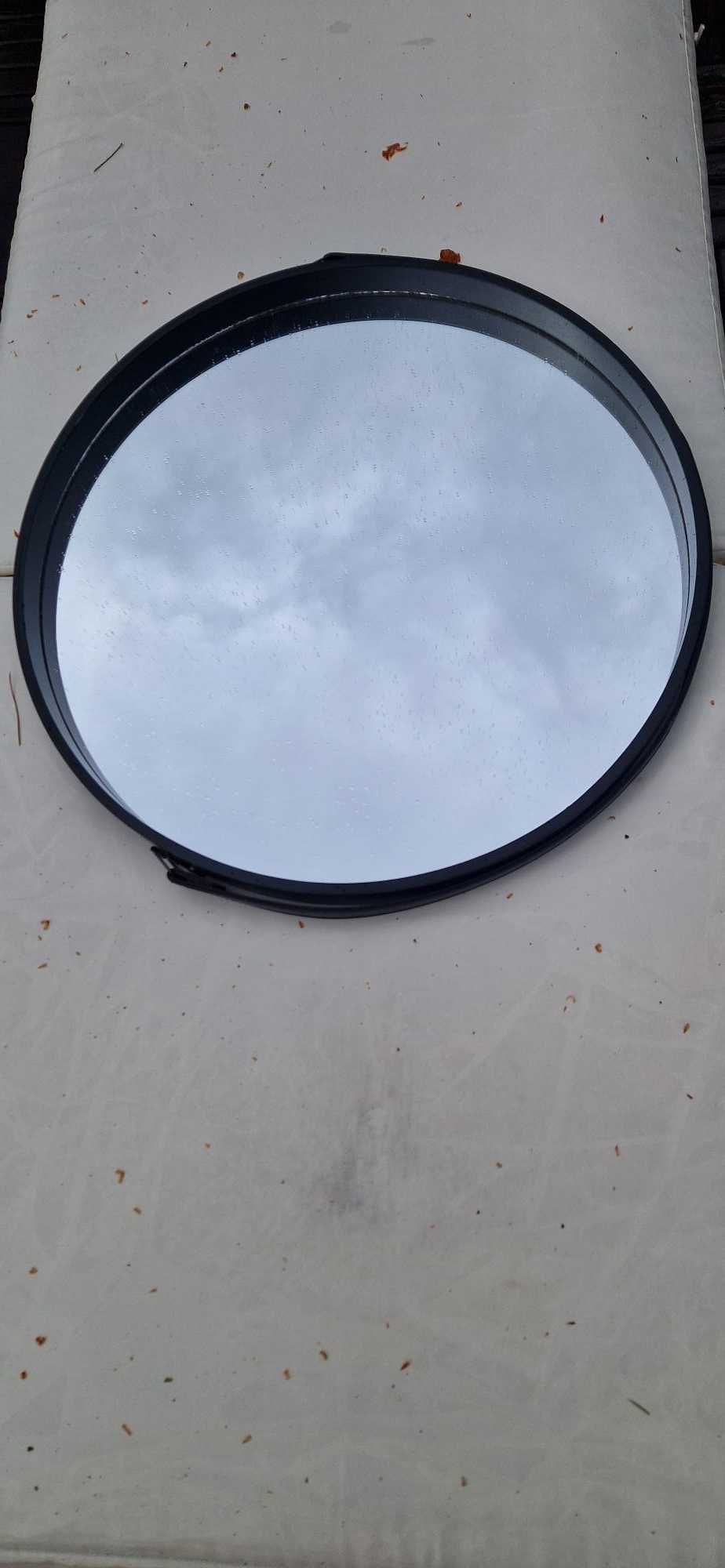 Lustro czarne okrągłe 50 cm średnicy