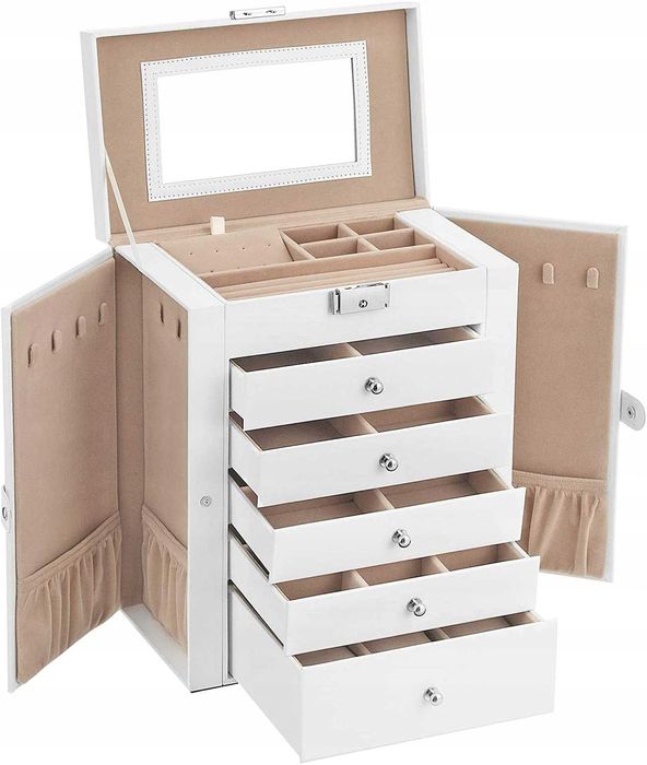 Szkatułka pudełko na biżuterię 32 x 26 x 15,6 cm biała !NOWA!