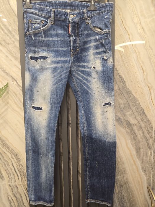 Dsquared2 jeans niebieskie poszarpane rozm M 48 jak nowe