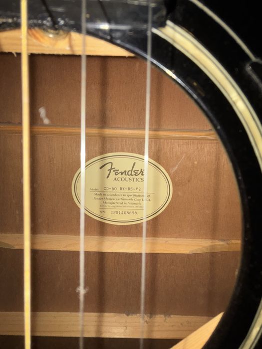 Акустична гітара Fender CD-60 BK-DS-v2 серії
