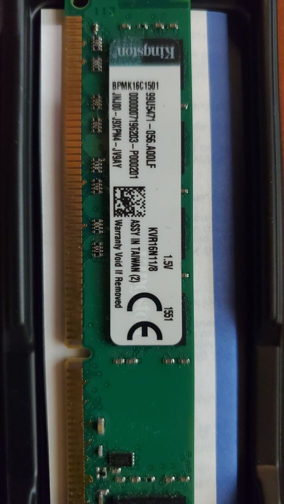 Оперативная память 8Гб 8Gb DDR3 1600 Kingston KVR16N11/8 оригінал