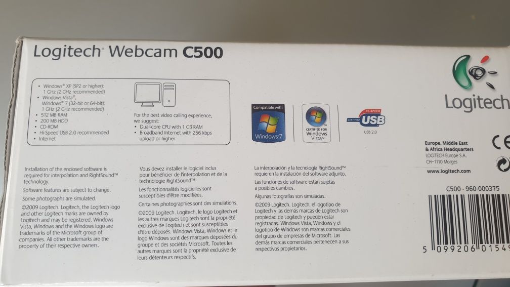 Logitech Webcam C500 NOVO