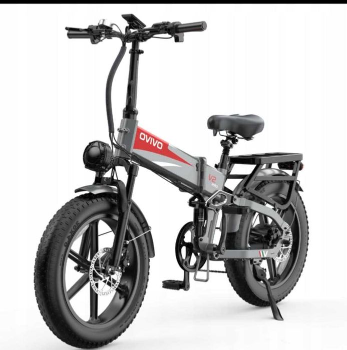 Rower elektryczny OVIVO V2 PRO 2.0 SZARY 250W KOŁO 20"