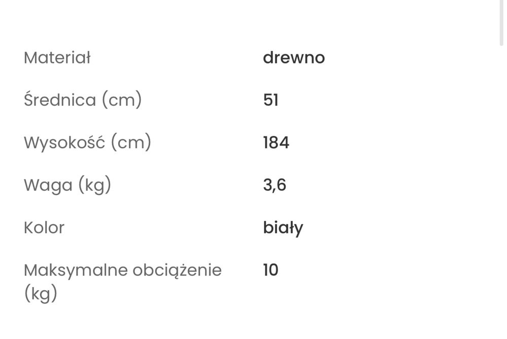 Wieszak na ubrania nowy