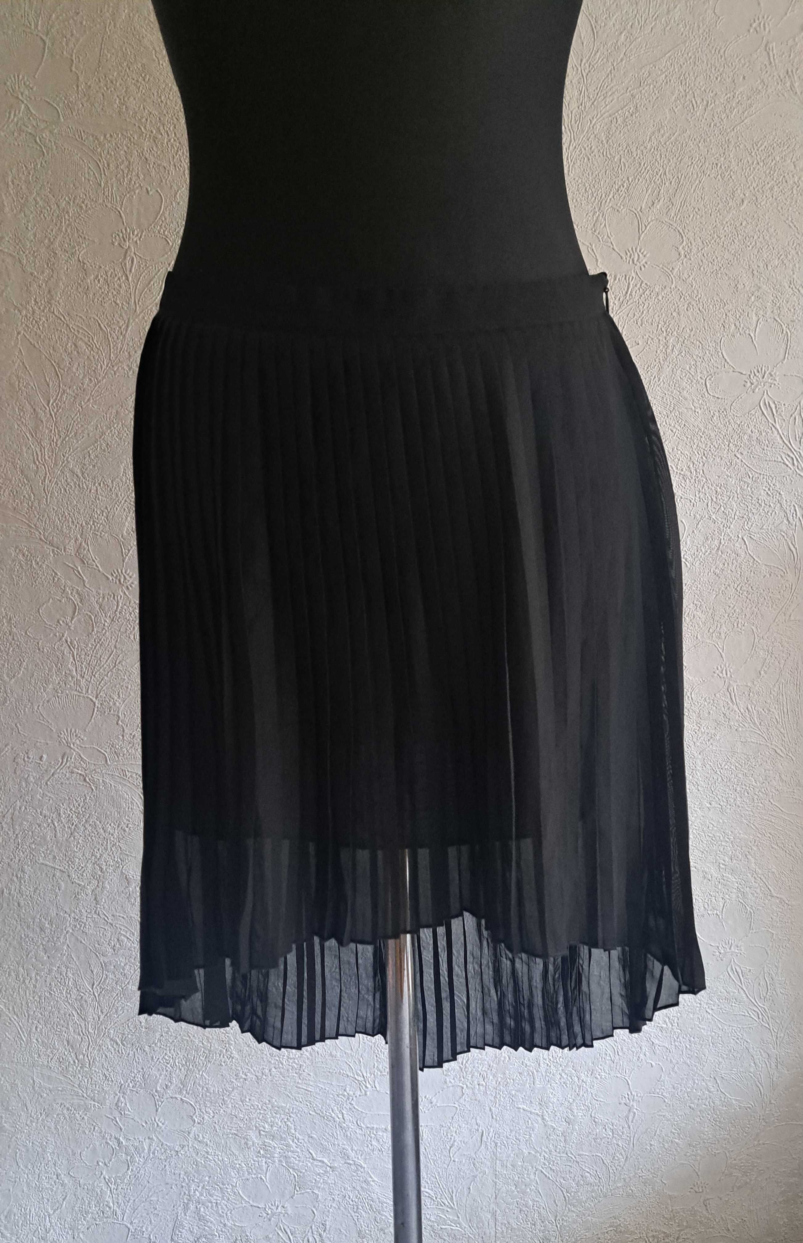 Zara czarna plisowana spódnica r.40 (L)