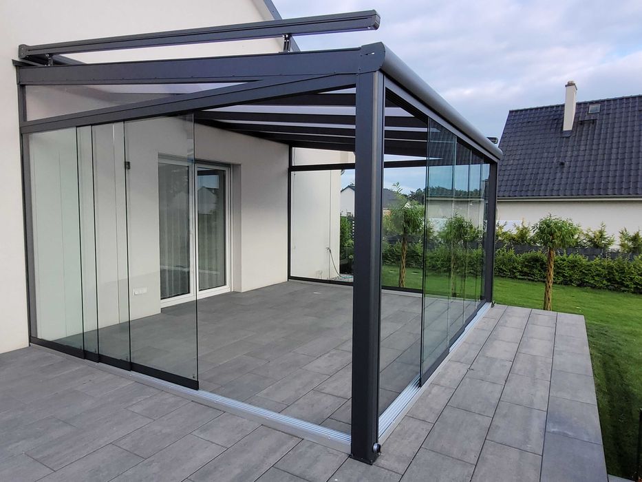 Ogród szklany, zabudowa tarasu egroMODERNPRO 3,06x3