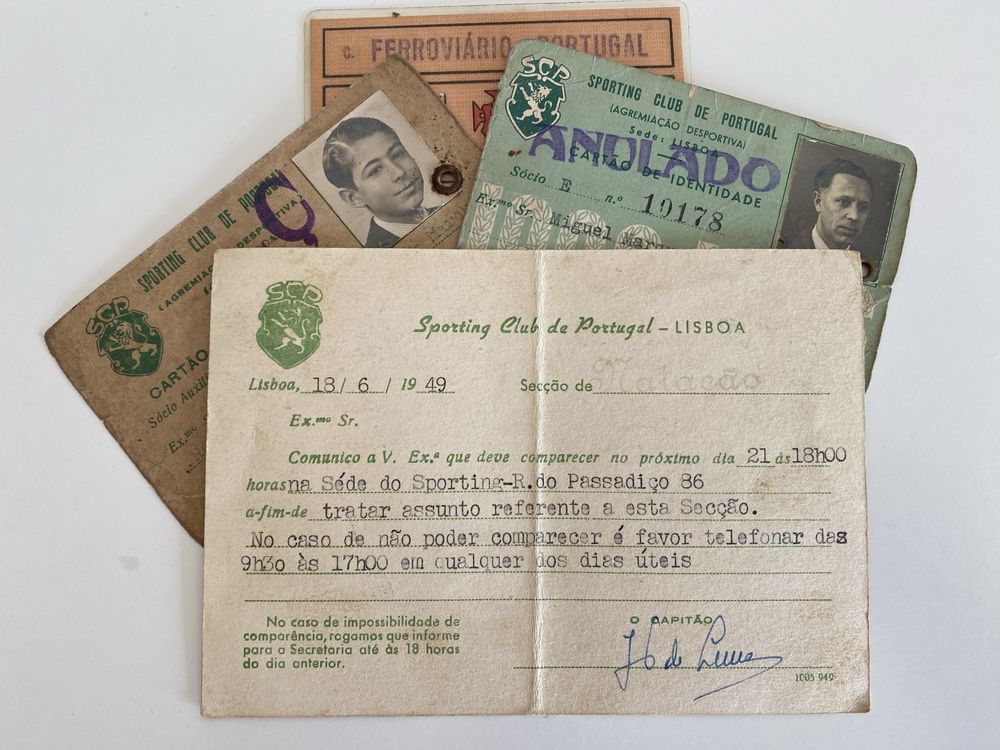 Documentos Sporting Clube Portugal. Anos 40