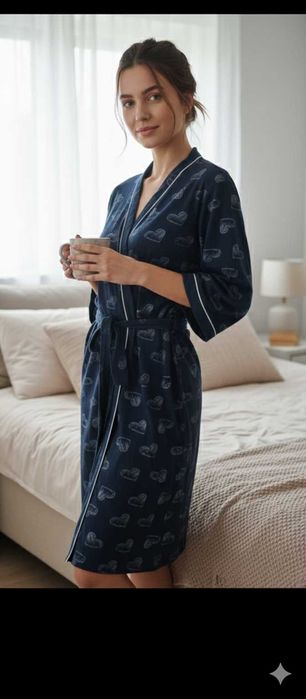 Szlafrok w serduszka