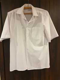 Biała koszula z krótkim rękawem L 38 na 176-182