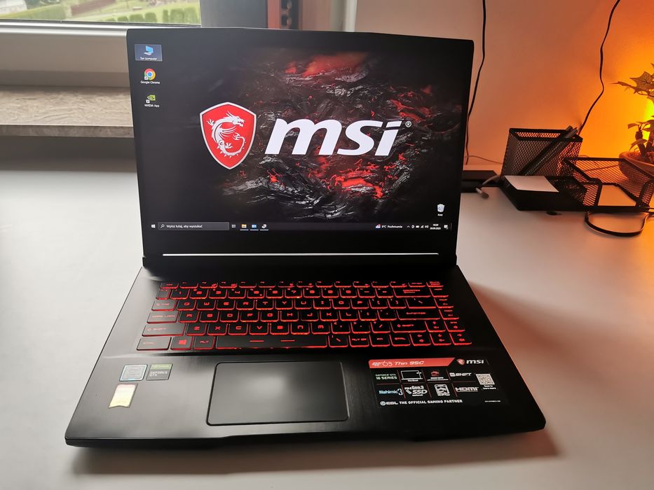 Laptop Gamingowy MSI GF63  I7 9gen 500SSD GTX 1650 16GB RAM