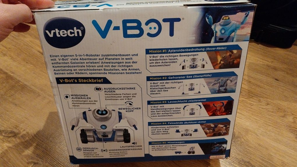 VTech NOWY ROBOT V-Bot 5 w 1 z silnikami i ekscytującymi misjami Nowy