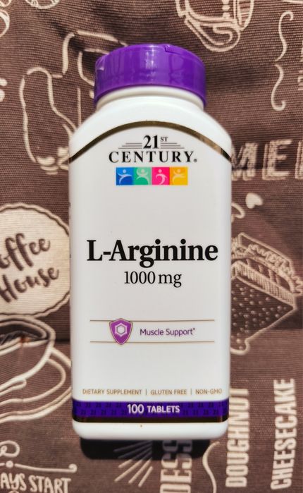 21st century Л аргінін L-arginine l-аргинин 1000 мг 100 таблеток