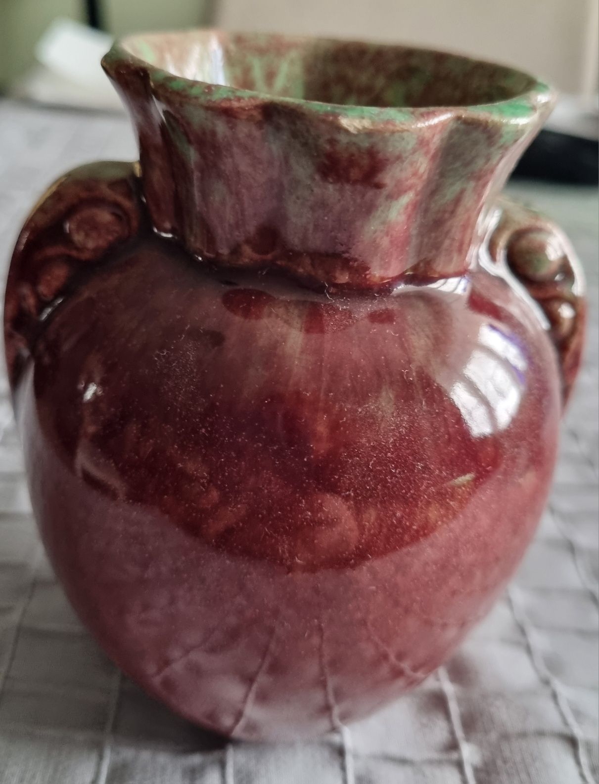 Dwukolorow ceramiczny wazon