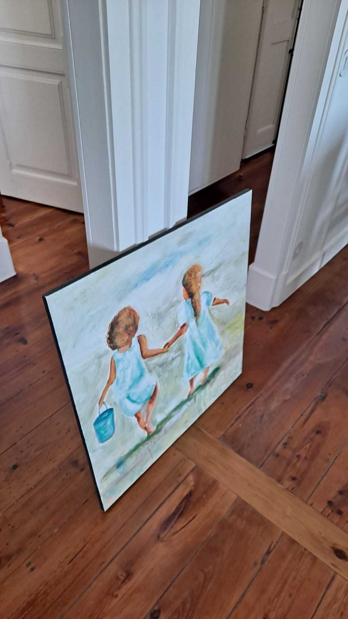 Quadro menino e menina