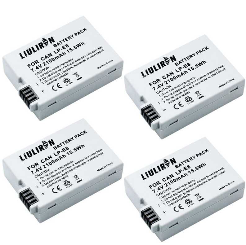 Bateria LP-E8 2100mAh para Canon 500D 550D 600D 650D