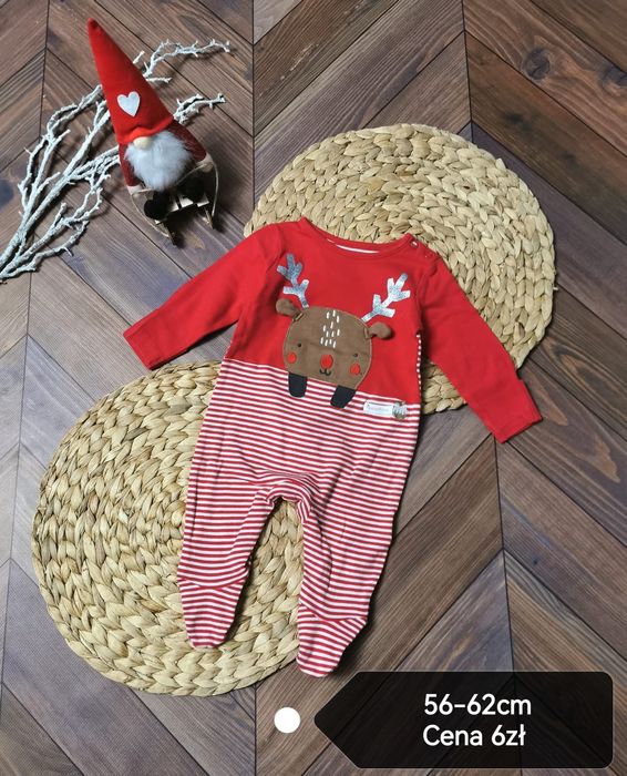 Pajacyk świąteczny dla dziewczynki 56-62 cm