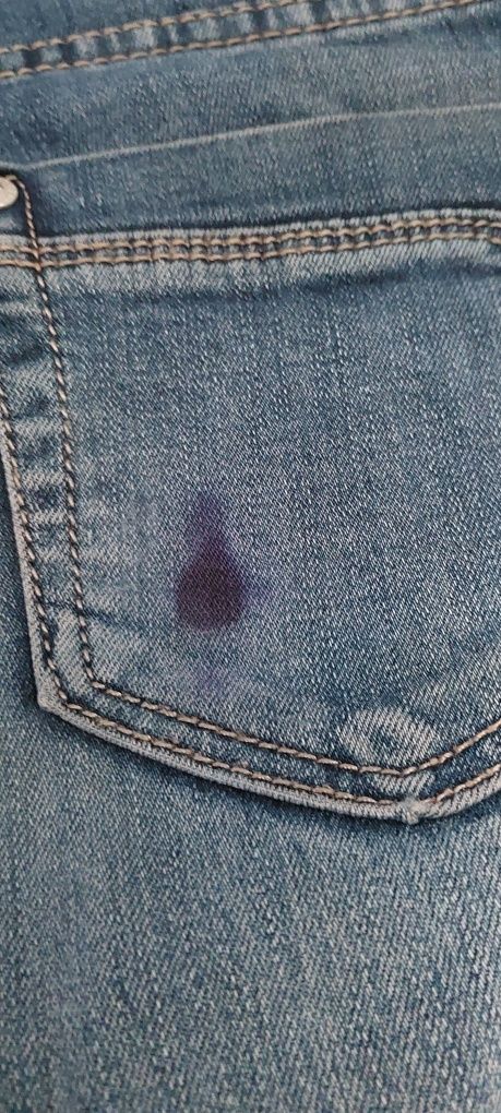 Spodnie jeansowe dżinsowe dziny rurki na gumie S  M R-ping
