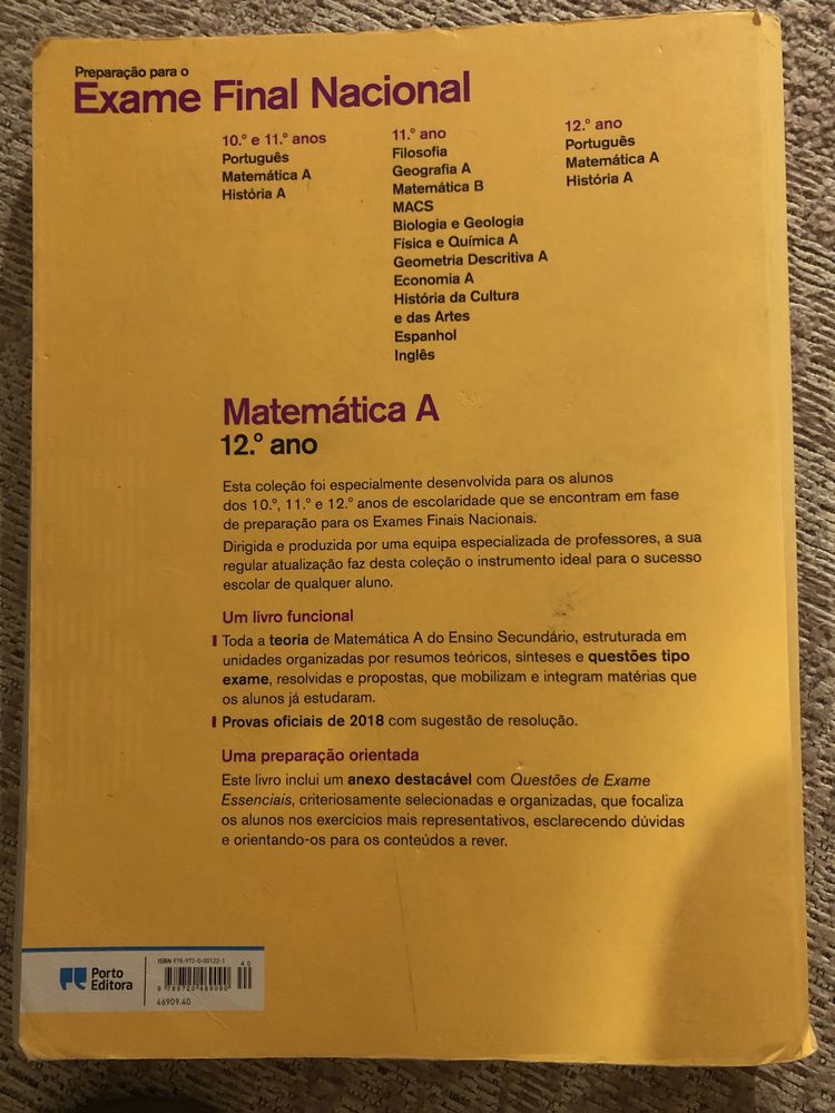 Preparação exame nacional  12º - matemática A