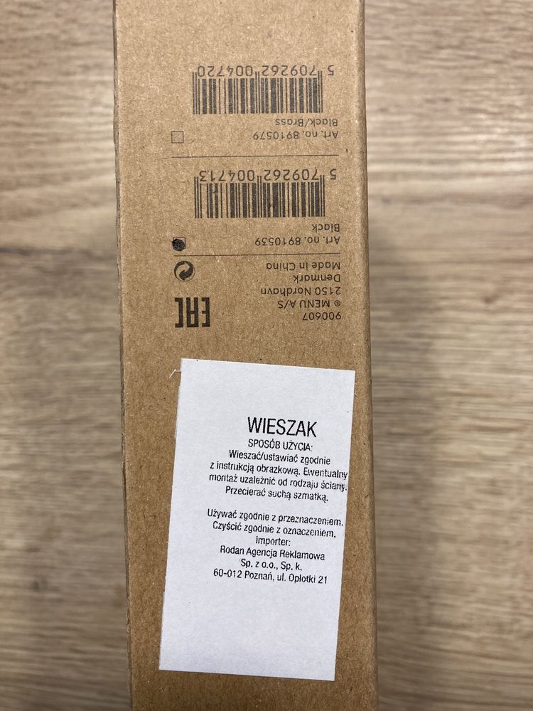 Afteroom wieszak czarny, coat hanger small