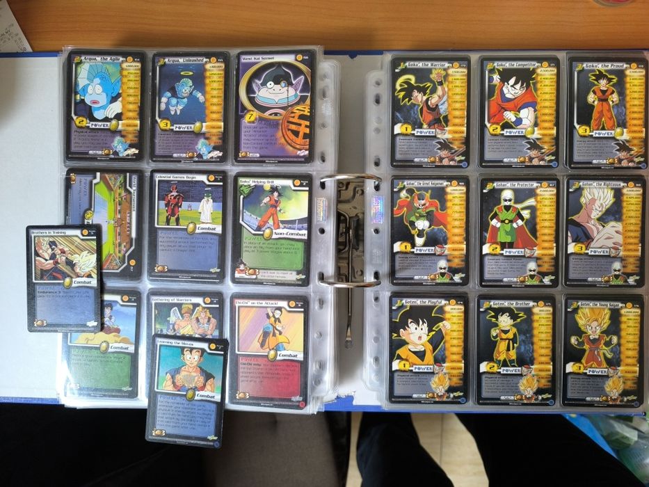 Karty Dragon Ball Z CCG SCORE niemal kompletna World Games saga 1-201