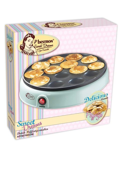 Bestron Poffertjes Maker w stylu retro, mini