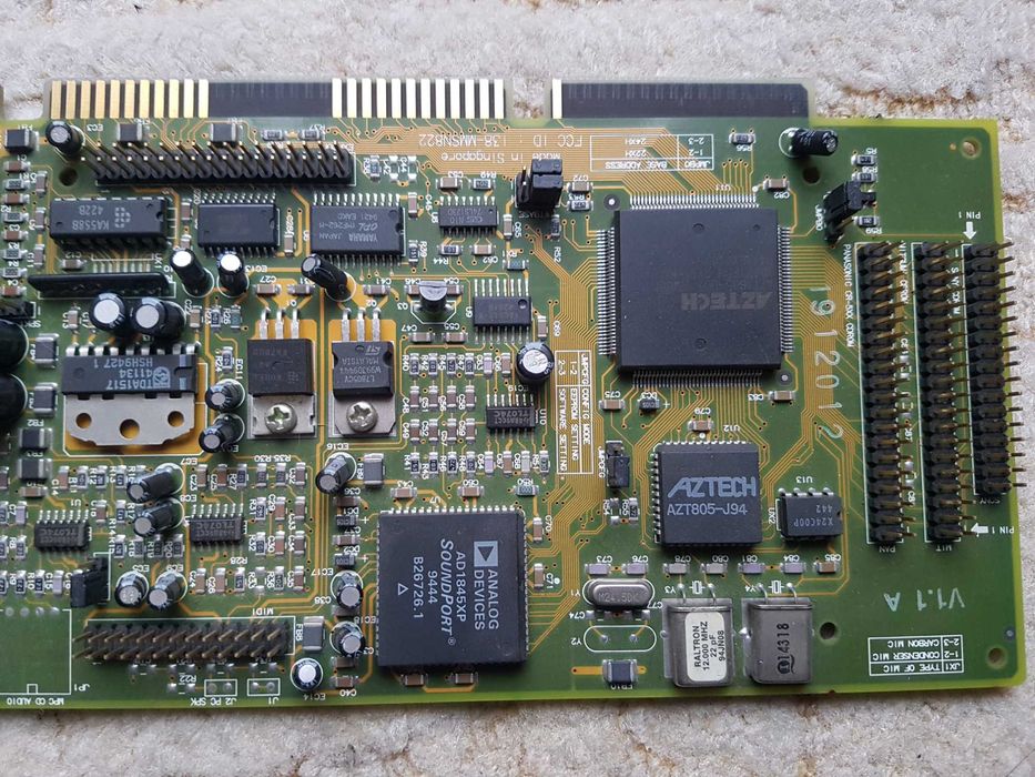 Stara retro karta dżwiękowa  Analog Devices AD1845XP