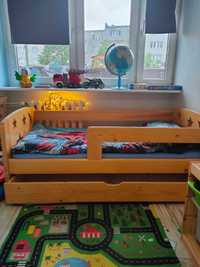 Sosnowe łóżko dziecięce 90x163, materac gratis