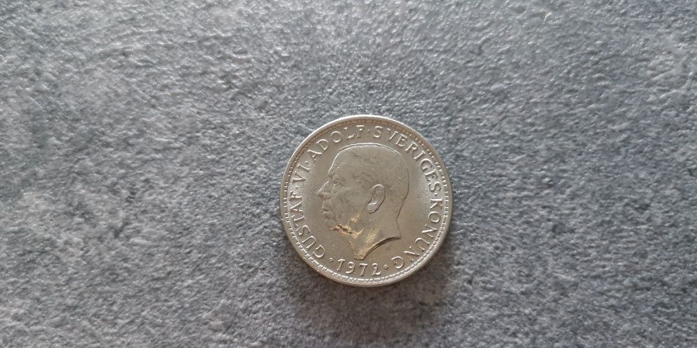 Moneta Szwecja 5 Koron z 1972r VF