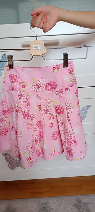 Spódnica w kwiatki r. 116, George, bawełna, letnia spódniczka