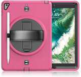Etui Case na Tablet iPad 10.2 2019/2020 z Paskiem Czarny Różowy