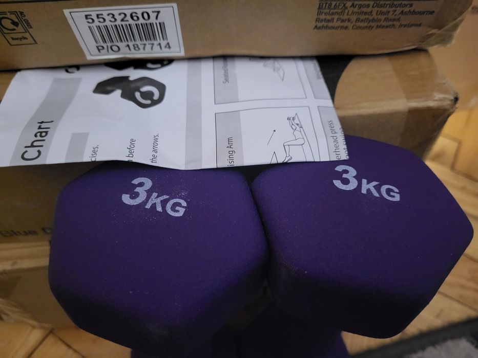Zestaw hantli neoprenowych Opti - 2 x 3 kg
