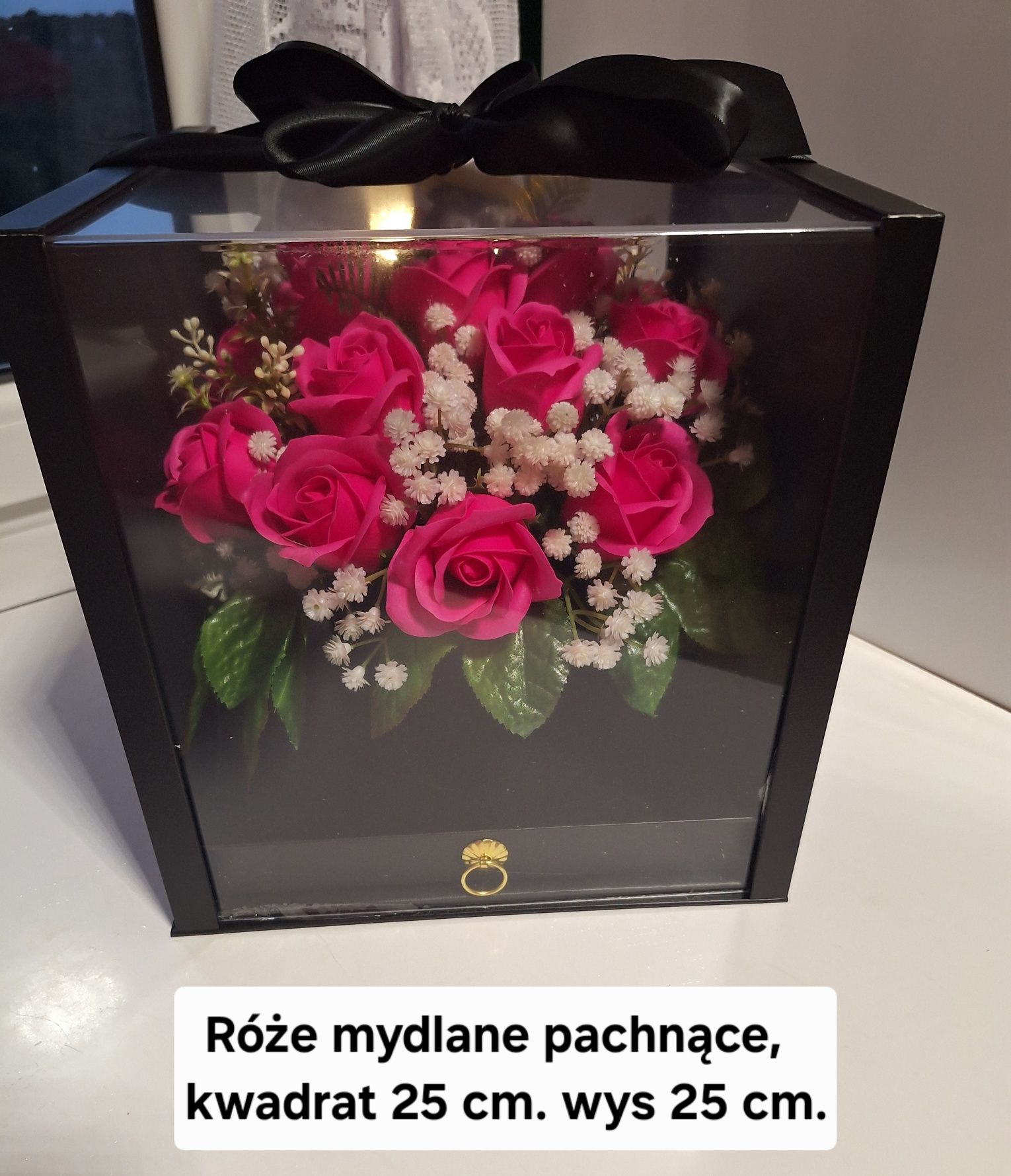 Róże mydlane pachnące flower box z szufladka,  wesele , prezent , 18