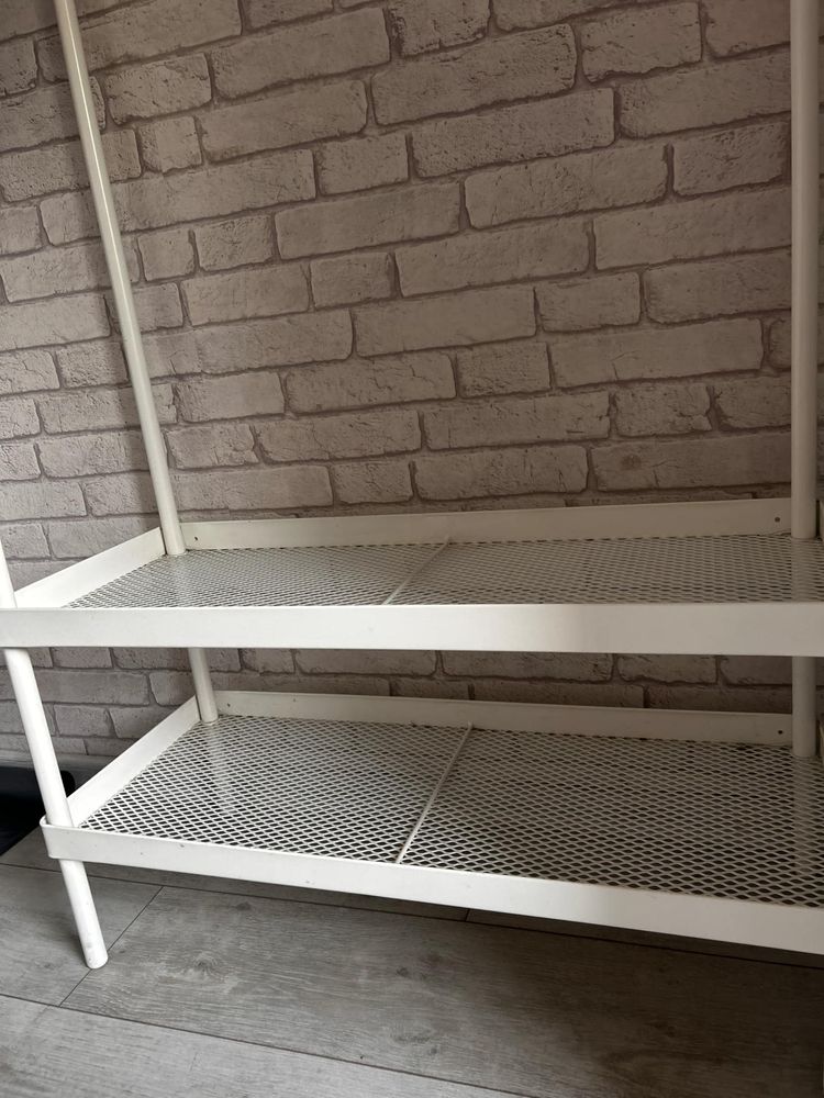 Wieszak ikea biały z półką na buty