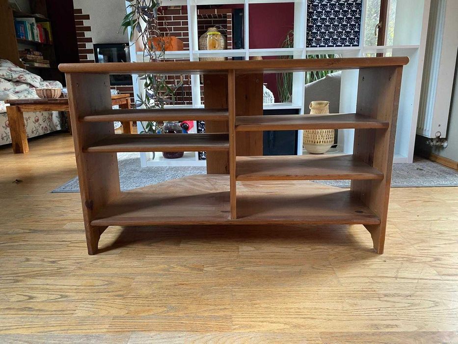 szafka narożna RTV z kolekcji Ikea Leksvik, lite drewno