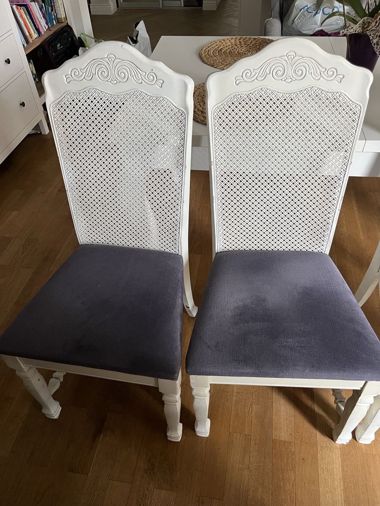 Stół rozkładany Ludwik w stylu angielskim biały