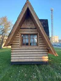 Domek na kołach drewniany