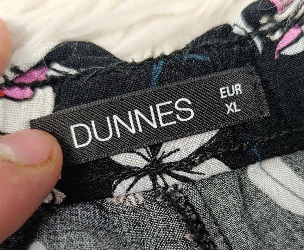 Spodenki Czarne Damskie Letnie Kwiaty Dunnes XL