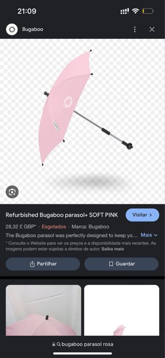 Bugaboo parasol rosa