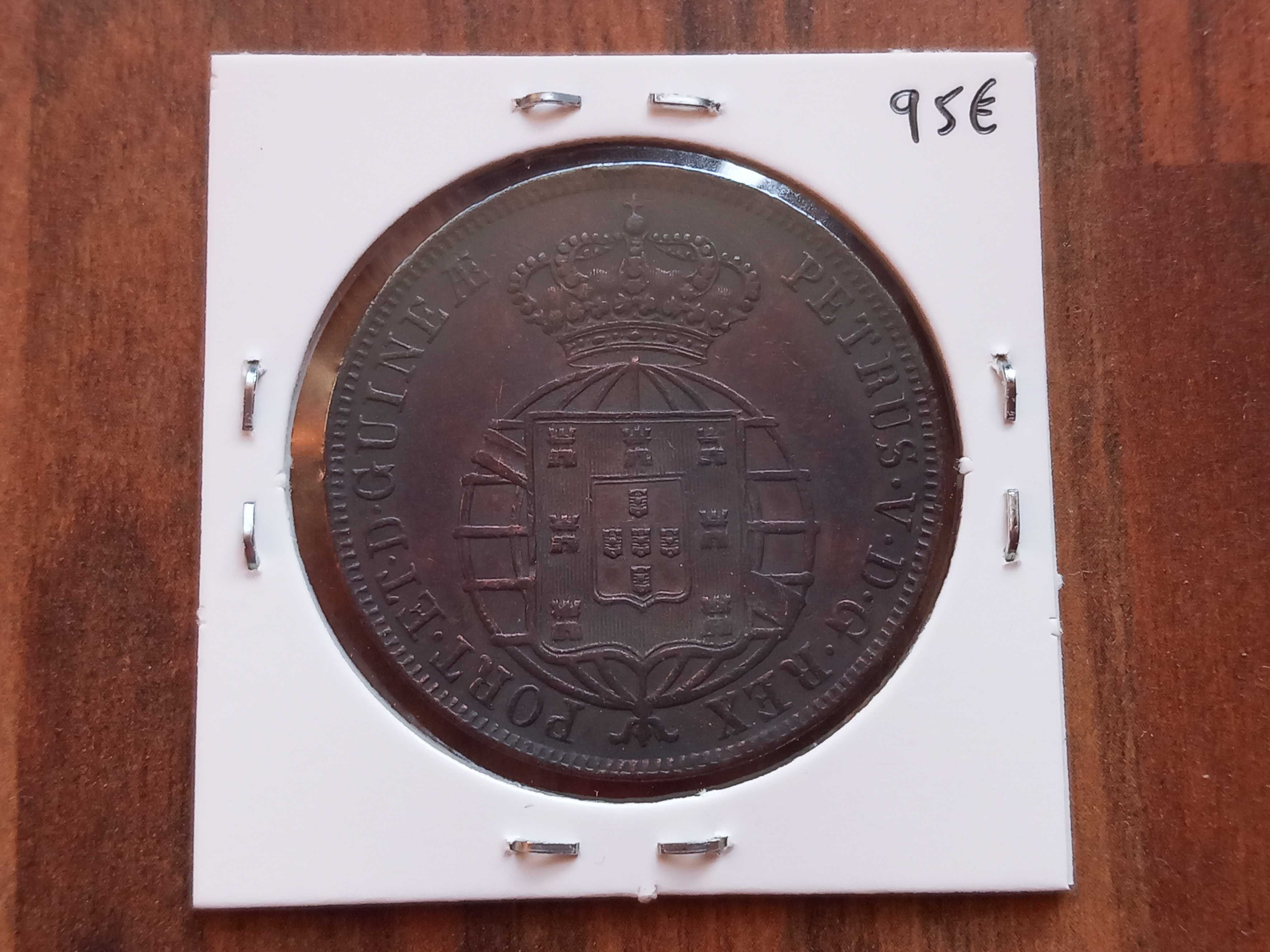 Moeda 1/2 Macuta 1860 D. Pedro V  - Angola