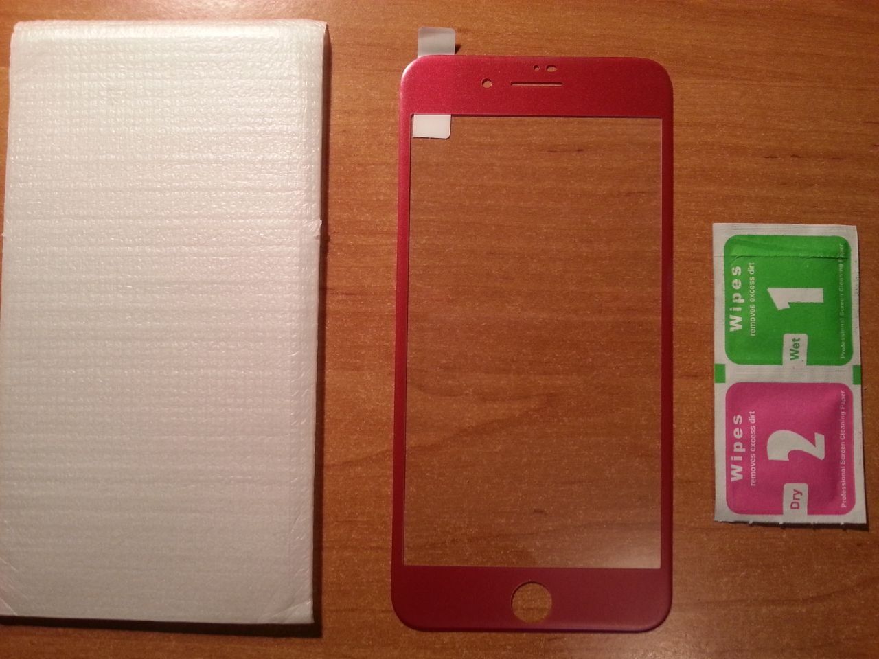 Захисне скло, загартоване скло для iPhone / 6S I6 6s RED