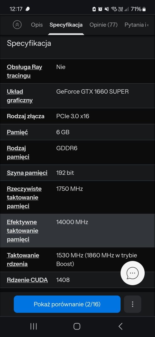 Karta graficzna Gigabyte GeForce GTX 1660 SUPER GAMING OC 6GB GDDR6