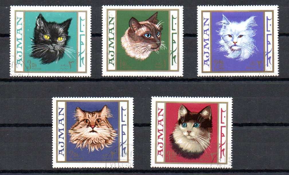 Znaczki Ajman - Kot, koty seria