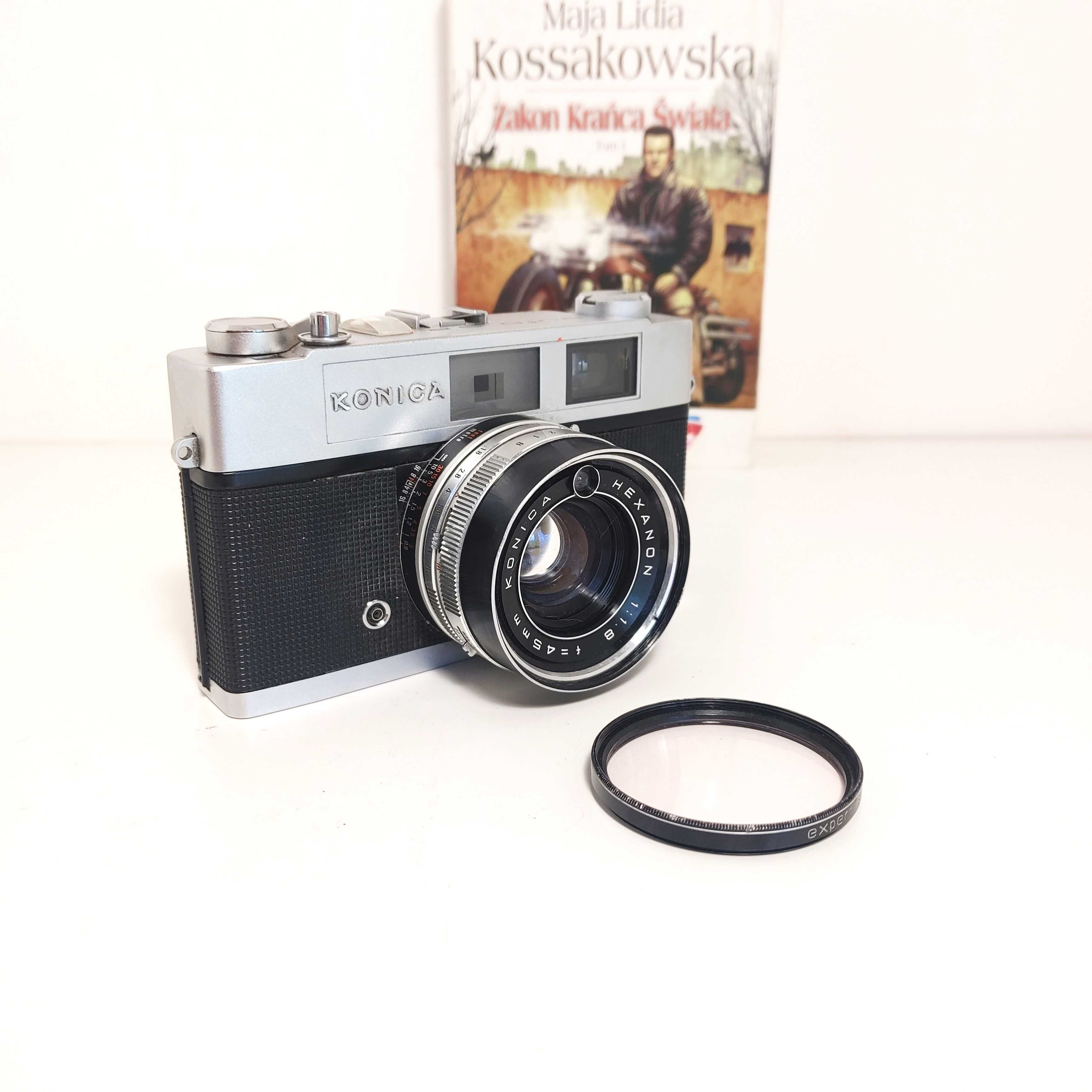 Aparat Analogowy Dalmierz KONICA auto S2 z HEXANON 45 mm 1:1,8 z 1965